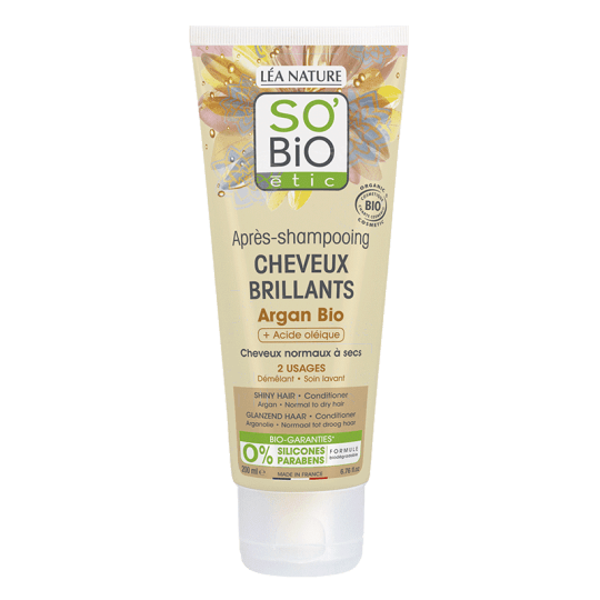 SO BIO APRÈS-SHAMPOOING CHEVEUX BRILLANTS ARGAN 200ML