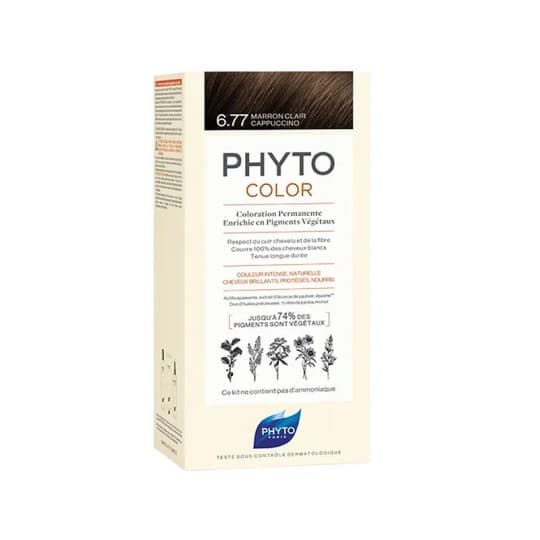 Phyto Phytocolor Coloration Permanente 6.77 Marron Clair Cappuccino