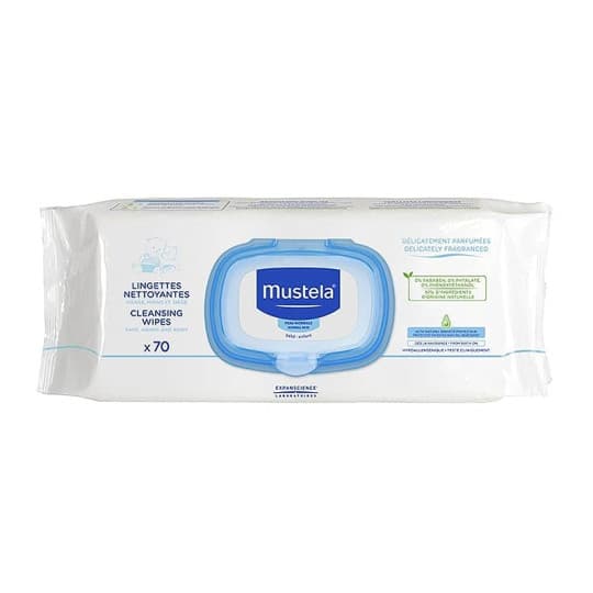 Mustela Bébé Lingettes Nettoyantes à l’Avocat Bio x70