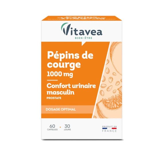 Vitavea Bien-être Pépins de Courge 1000mg Confort Urinaire