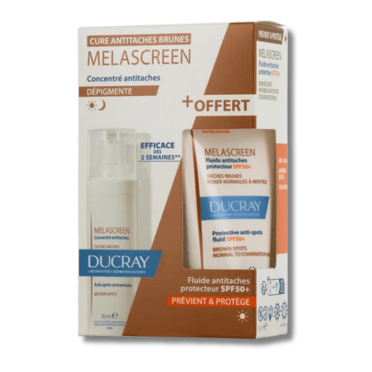 Ducray MELASCREEN Concentré Anti-Taches + Fluide Anti-Taches 50ml Offert