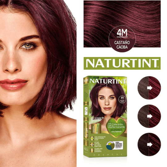 Naturtint Coloration Permanente en Gel 4M Chatain Acajou 170ml