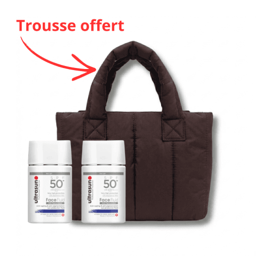 Pack Ultrasun Face Fluid SPF50 Anti-Pigmentation + Trousse Offert