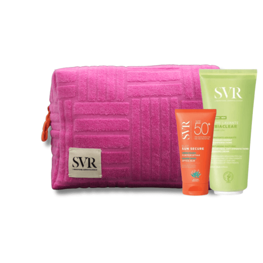 Pack SVR Sun Secure Blur SPF50 & Sebiaclear Crème Lavante + Trousse Offerte