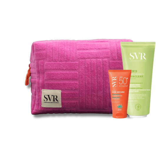 Pack SVR Sun Secure Blur SPF50 Sans Parfum & Sebiaclear Crème Lavante + Trousse Offerte