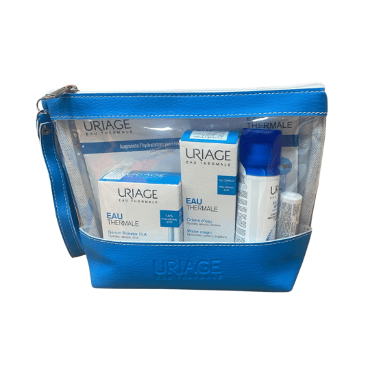 Uriage Coffret Eau Thermale Sérum Booster H.A + Crème d’Eau + Eau Thermale & Stick Lèvres Offerts
