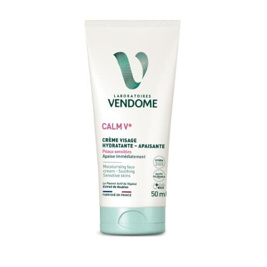CRÈME Hydratante Apaisante Visage Peaux Sensibles Rougeurs Houblon Bio Calm V+ Laboratoire Vendome