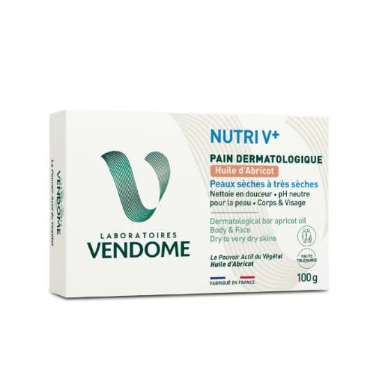 LABORATOIRES Vendôme Nutri V+ Pain Dermatologique Huile D’abricot 100g