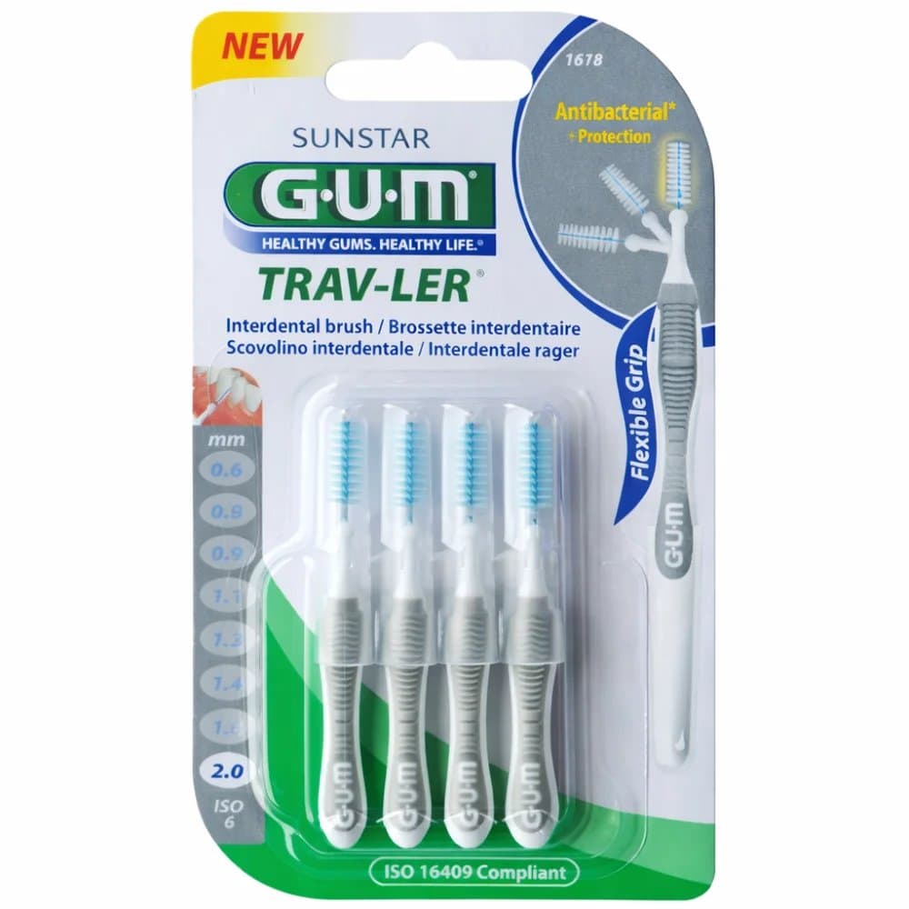 GUM – Trav-ler Brossettes 4 Pieces 2mm