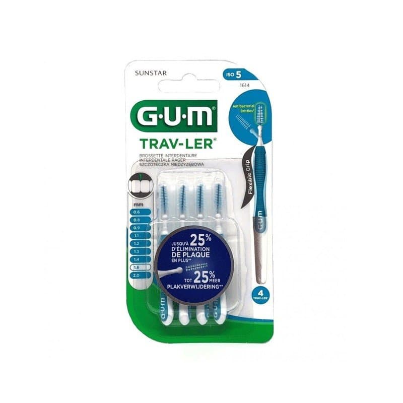 GUM Brossettes Traveler Fine Conique Bte de 4