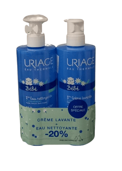 URIAGE BEBE 1ERE( CR LAVANTE FP 500ML+ EAU NETT F 500Ml)-20%