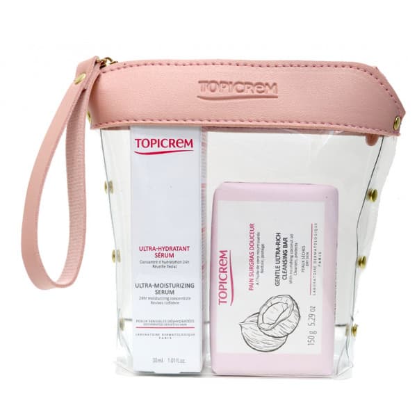 Pack Topicrem Hydra Pain Surgras Douceur + Ultra Hydartant Serum + Trousse Offerte