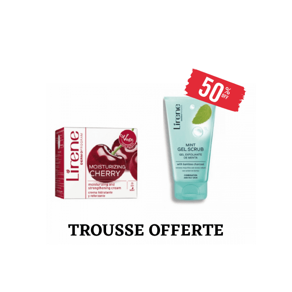 Lirene Crème Vegan Cerise + Gel Nettoyant Menthe À -50% +Trousse Offerte