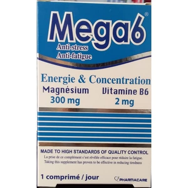 Mega 6 PPharmacare Boite De 45 Comprimés