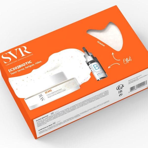 Svr Coffret C20 Biotic + Mini Ampoule B3 Hydra Et Gua Sha Jade Blanc En Cadeau