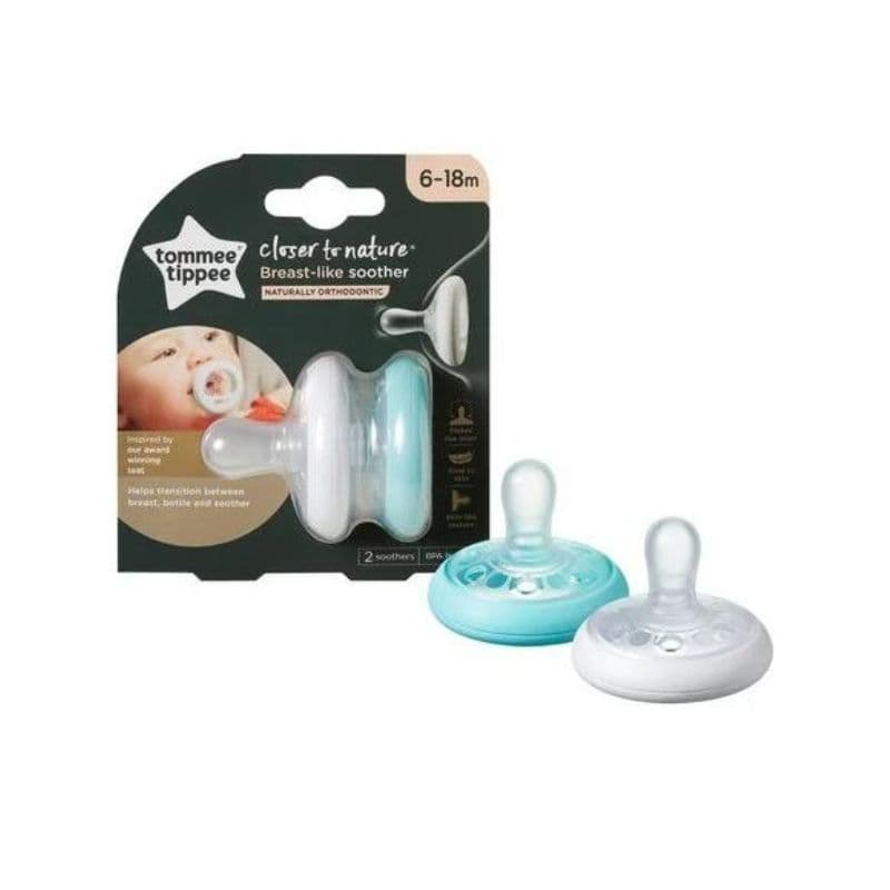 Tommee Tippee Closer To Nature 2 Sucettes Breast-Like 6-18M