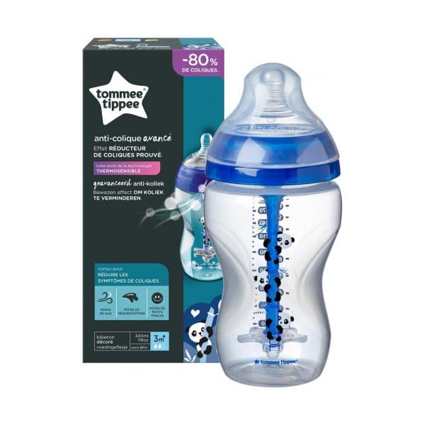 Tommee Tippee Biberon Advanced Anti-Colique Bleu 3M+ 340ml