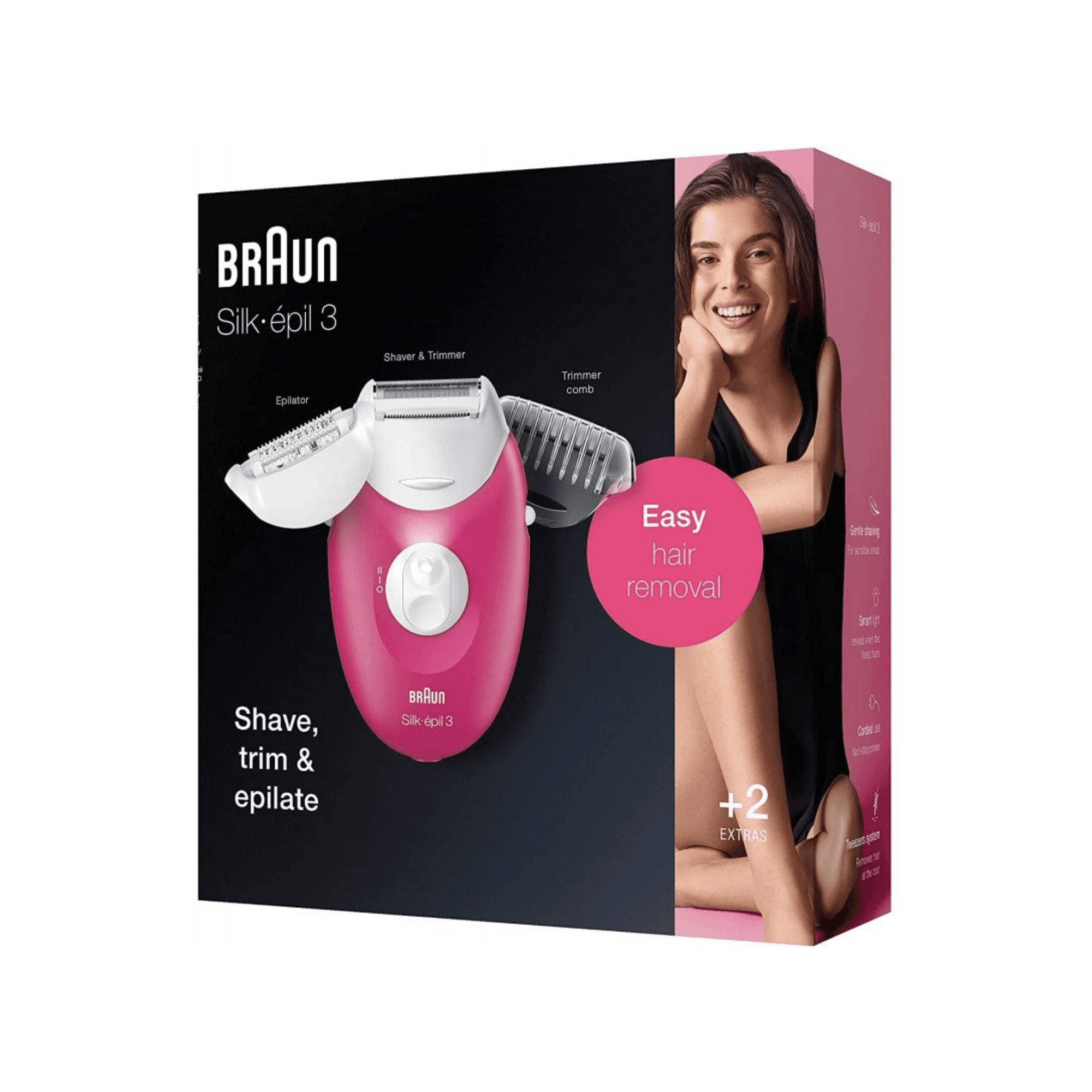 Braun Silk Epil 3 Se3410 Épilateur Avec 3 Accessoires