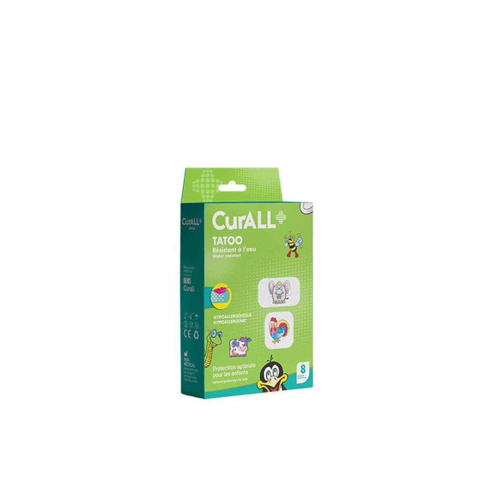 Curall Tatoo Aquaresist – Pansements Pour Enfants – Boite De 8 – 2 Formats