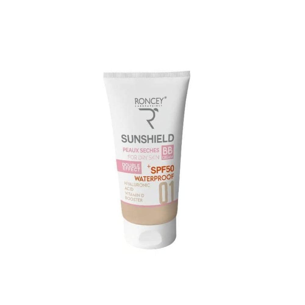 Roncey Ecran Sunshield Waterproof Spf50+ Teinte 01 Peau Sèche 50ml