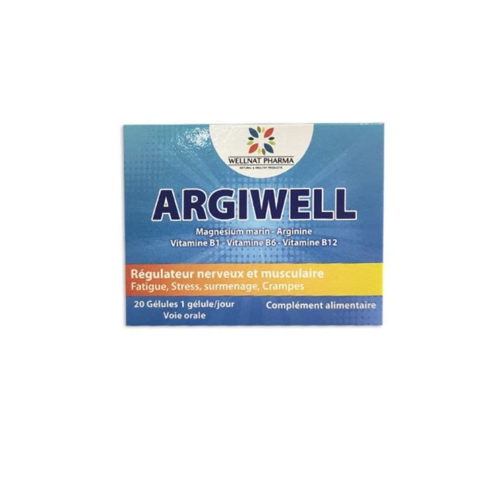 Argiwell Magnésium Marin Wellnat Pharma 20 Gélules