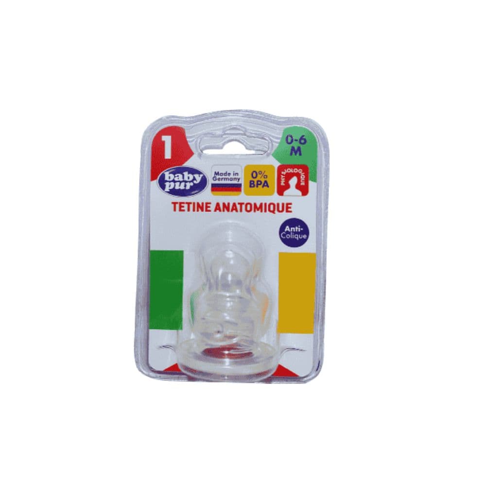 BABY PUR TETINE ANATOMIQUE ANTI COLIQUE 0-6M 10457-00-50