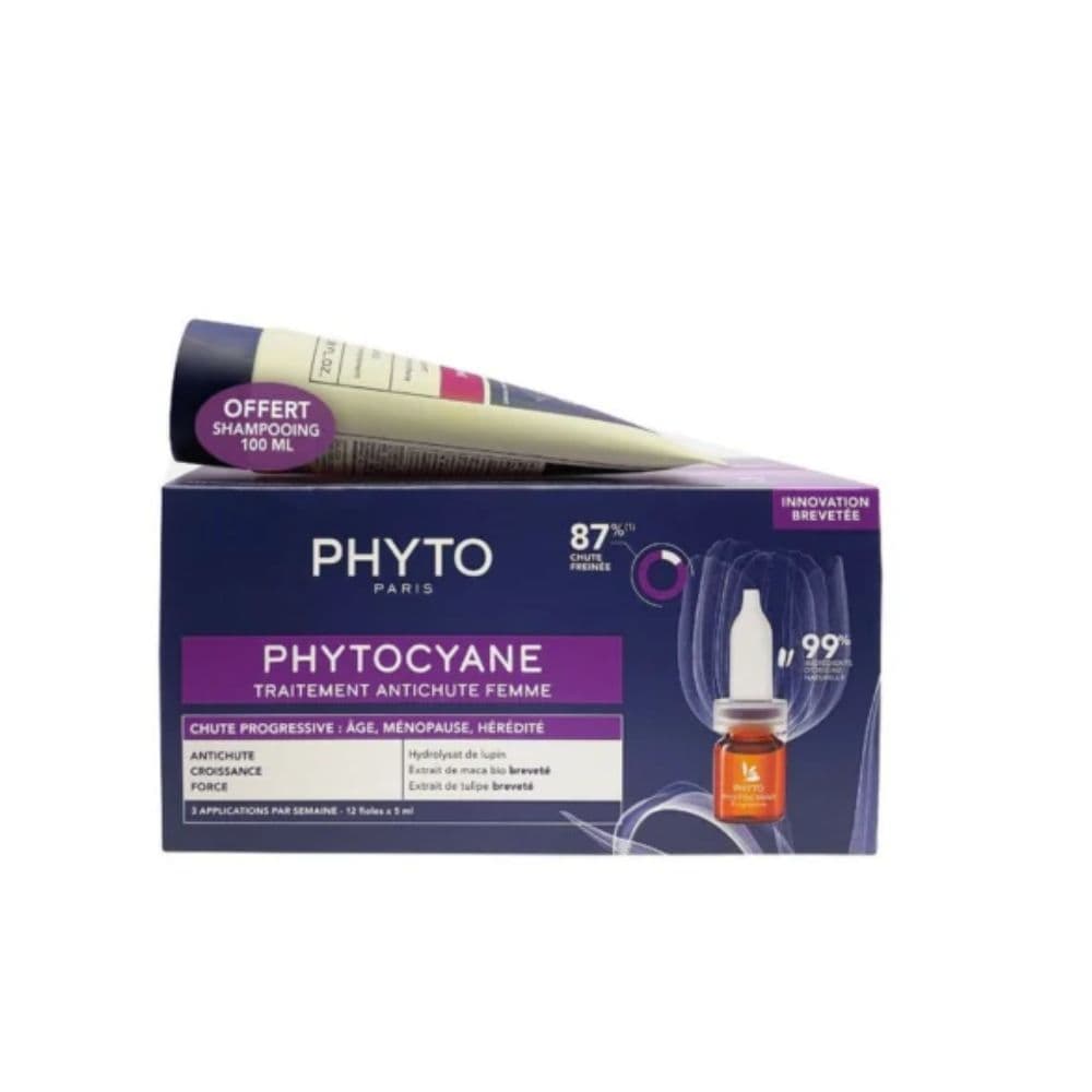 Phyto Phytocyane Women Soin Anti-Chute Progressive 5ml B/12 + Shamp 100ml Offert
