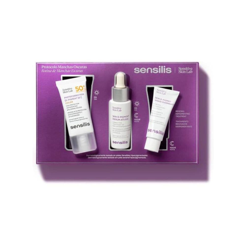 SENSILIS Trousse SKIN D-PIGMENT Routine ( Serum+Creme nuit+Creme Solaire Color Gratuite)
