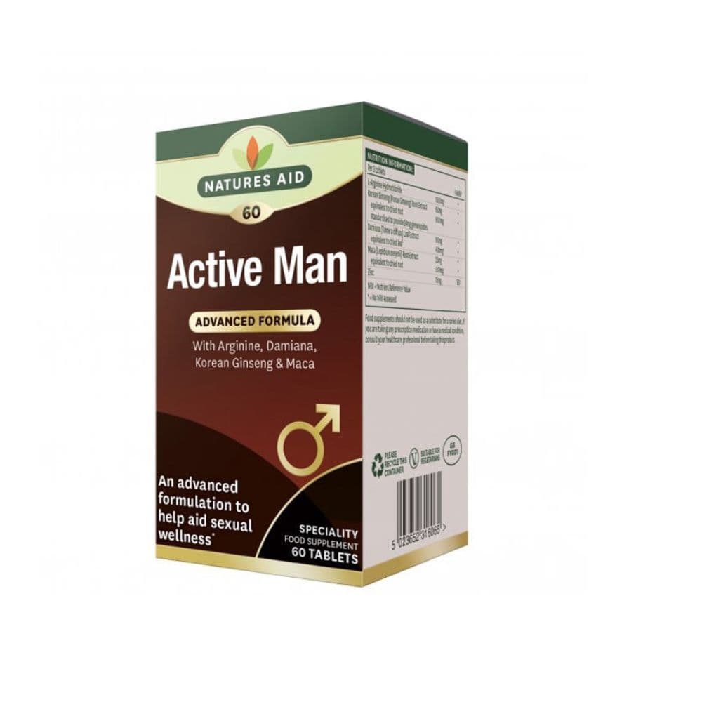 Natures Aid Active Man 60 gelules