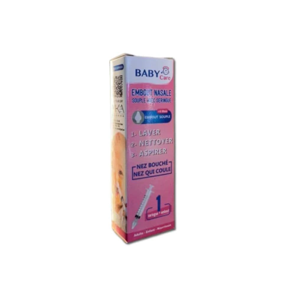 BABY CARE EMBOUT NASALE SOUPLE AVEC SERINGUE