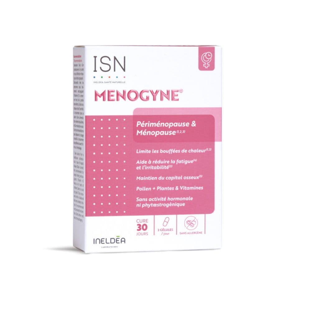 ISN MENOGYNE® PRÉ-MÉNOPAUSE ET MÉNOPAUSE 60 GÉLULES VÉGÉTALES