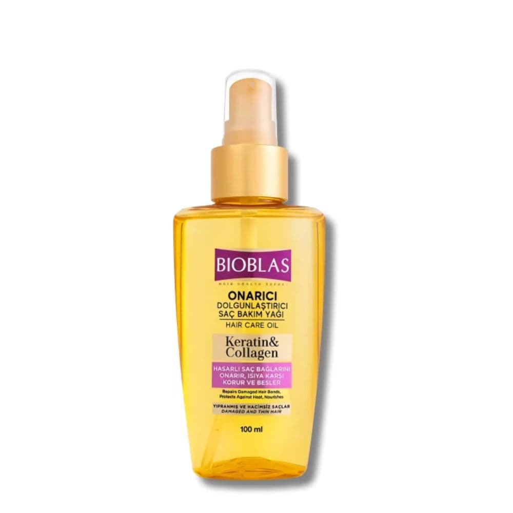 BIOBLAS – HUILE DE SOIN CAPILLAIRE KERATIN ET COLLAGEN REPARATRICE 100 ML