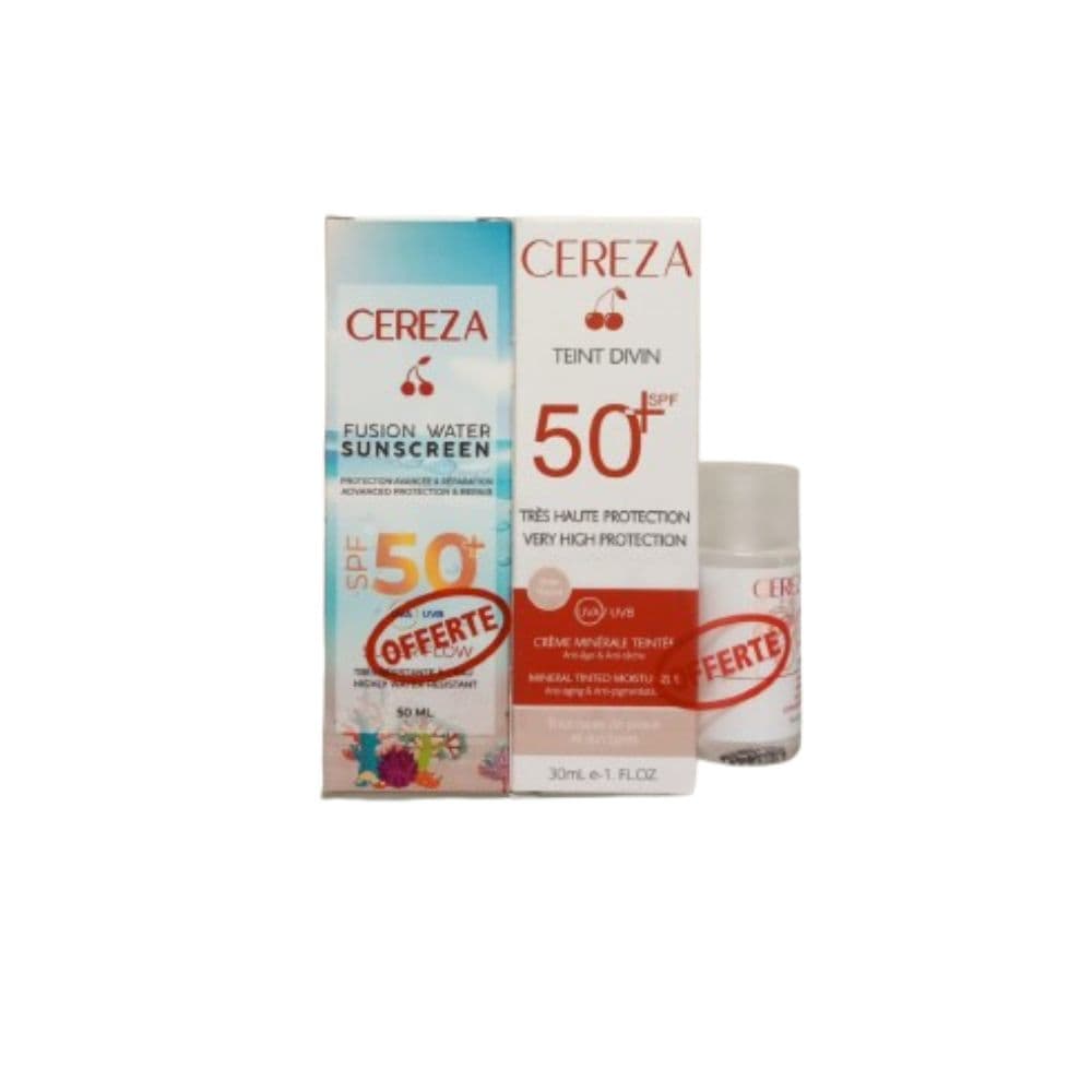 CEREZA PACK (BEIGE NATURAL SPF50 30ML+FUSION WATER SPF50 OFFERT)