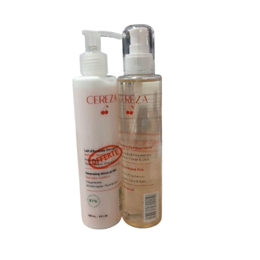 CEREZA PACK (LAIT D’AMANDE DEMAQUILLANT 200ML+ HUILE OFFERT)