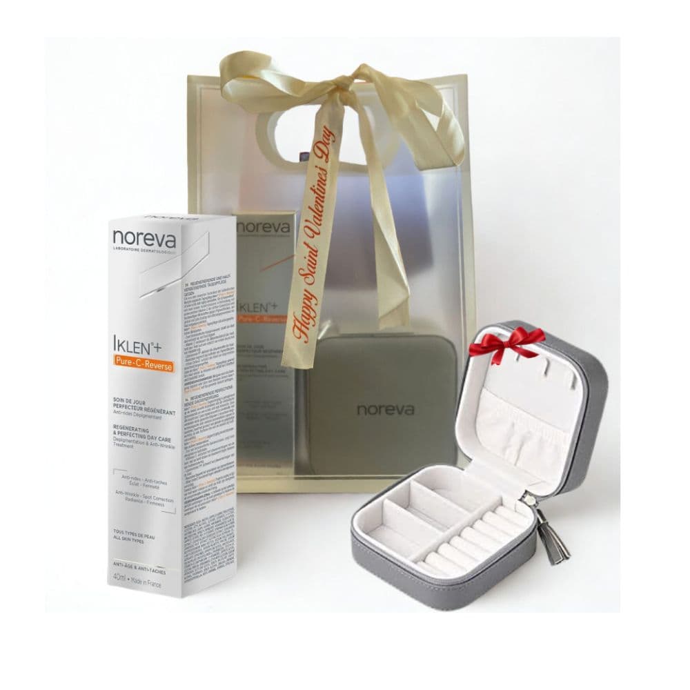 NOREVA COFFRET IKLEN+ PURE C REVERSE SOIN DE JOUR PERFECTEUR REGENERANT 40 ML+PORTE BIJOUX (OFFERT)