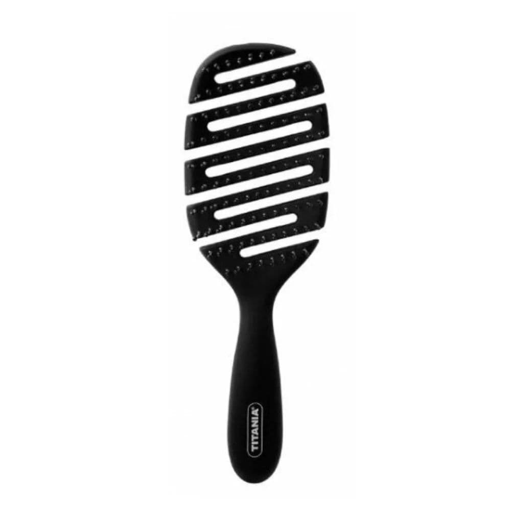 TITANIA BROSSE FLEXIBLE PLASTIQUE NOIR 24CM 2889