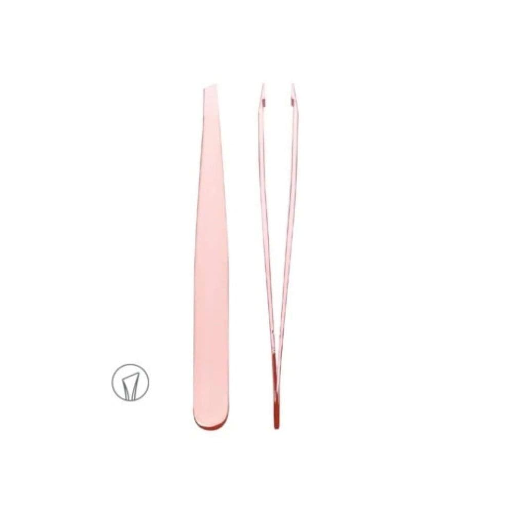 TITANIA PINCE A EPILER INCLINEE INOX ROSE/GOLD 1091/75GB B