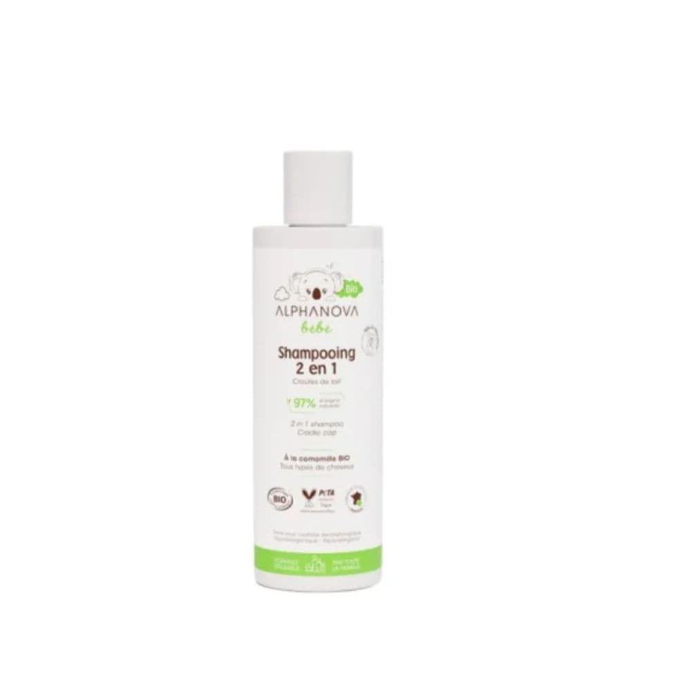 ALPHANOVA – SHAMPOING BEBE BIO 2EN1 TOUS TYPES DE CHEVEUX 200ML