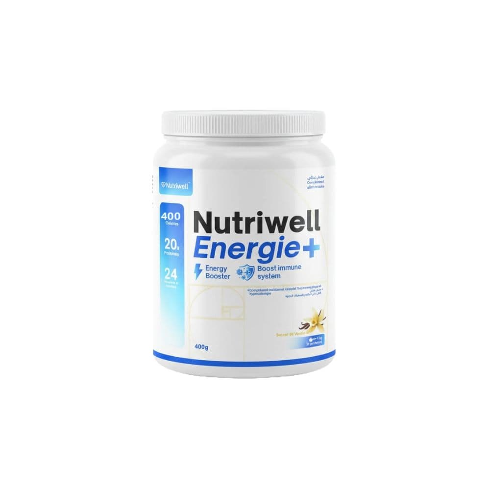 NUTRIWELL ENERGIE+ POUDRE DE PROTEINES AROME FRAISE 400MG