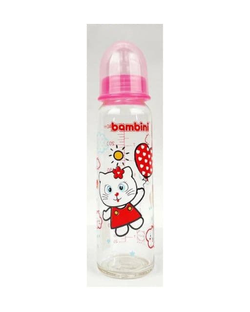 BAMBINI BIBERON EN VERRE 240ML – 611 ROSE