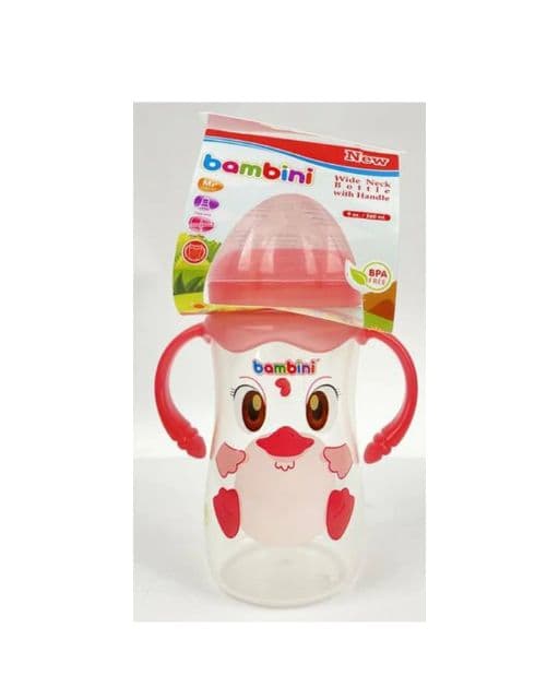 BAMBINI BIBERON LARGE AVEC ANSES 260ML – 902 ROSE