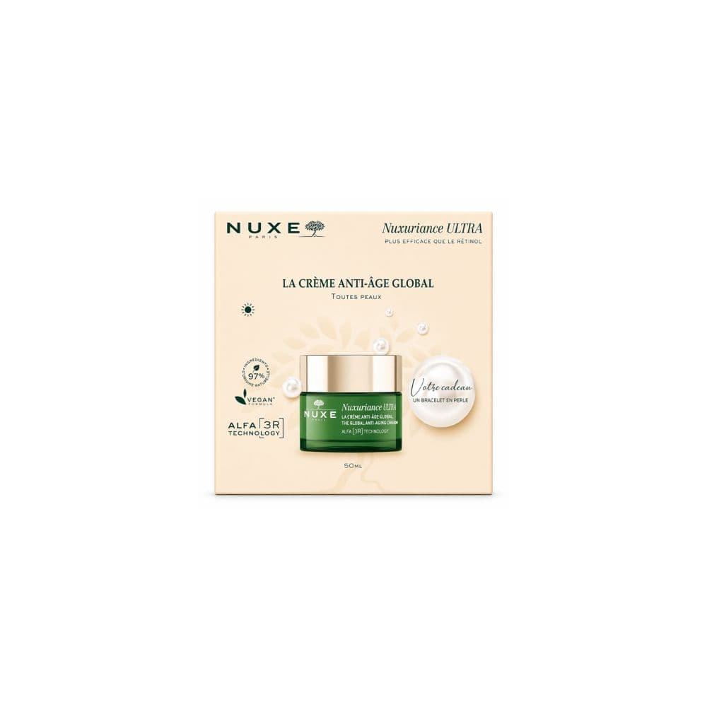 NUXE – COFFRET LA CREME DE JOUR ANTI AGE GLOBAL 50ML + BRACELET EN PERLE OFFERT