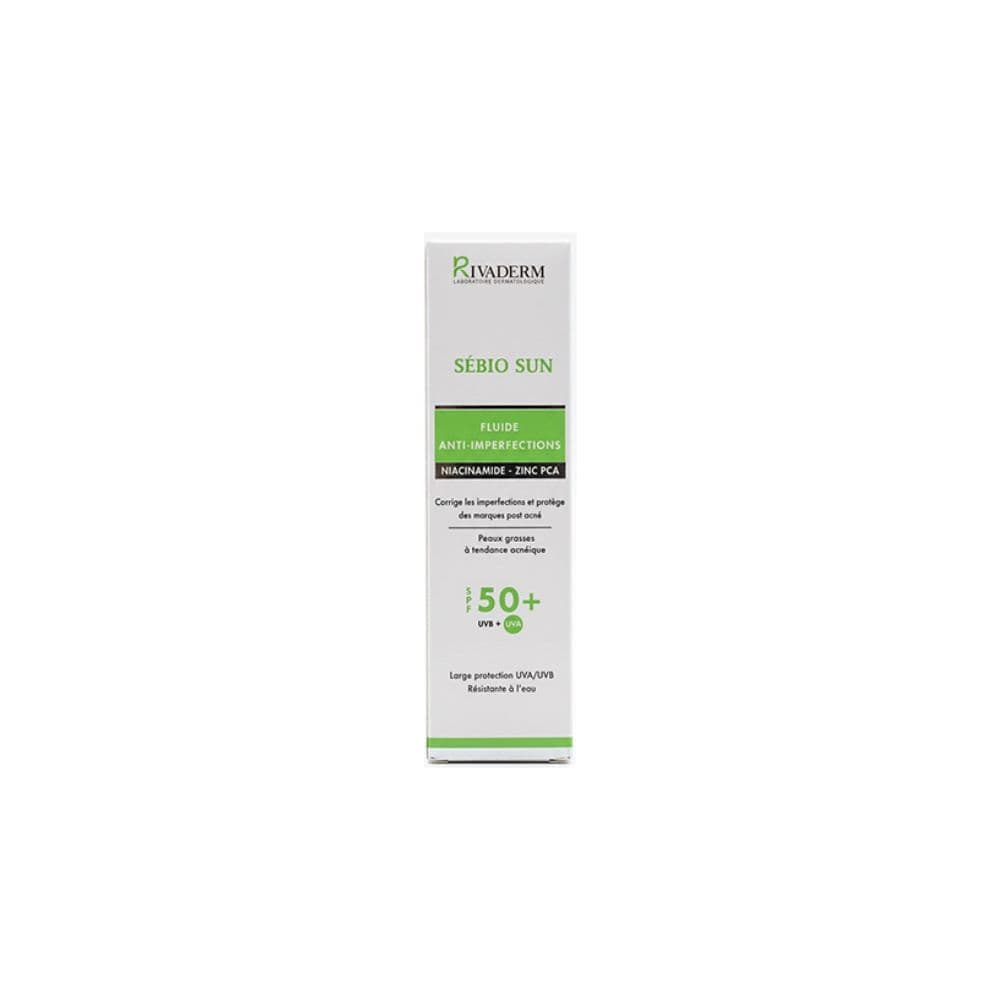 RIVADERM sébio sun fluide anti imperfection spf50+ 50gr