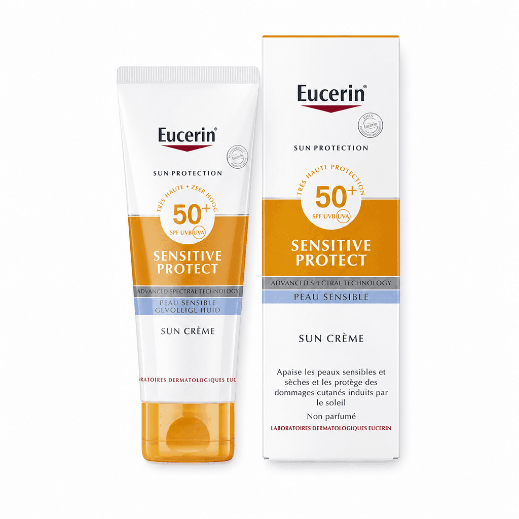 Eucerin Sun Sensitive Protect Creme Tres Haute Protection Visage Spf50+ 50ml