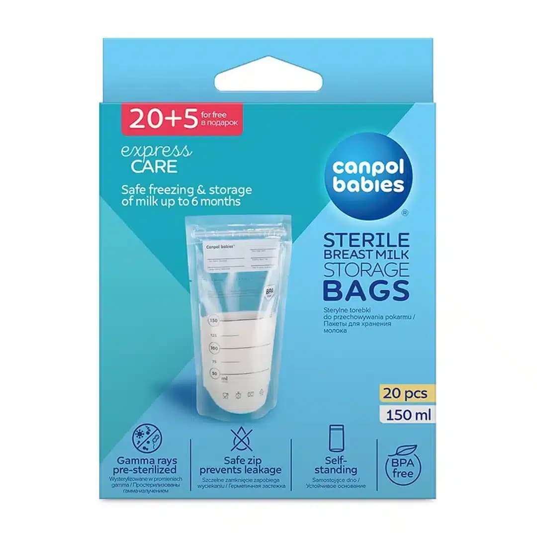 CANPOL BABIES SACS DE CONGELATION STERILES B/20+5 LAIT MATERNEL