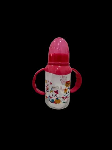 BABY PUR MINI-BIBERON EN VERRE AVEC ANSES ROUGE 120ML