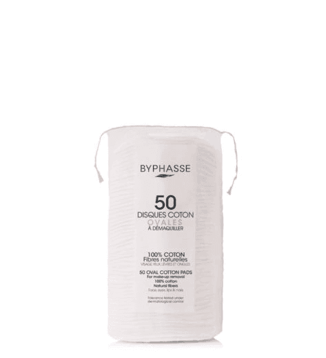 BYPHASSE 50 DISQUE COTON OVALES A DEMAQUILLER