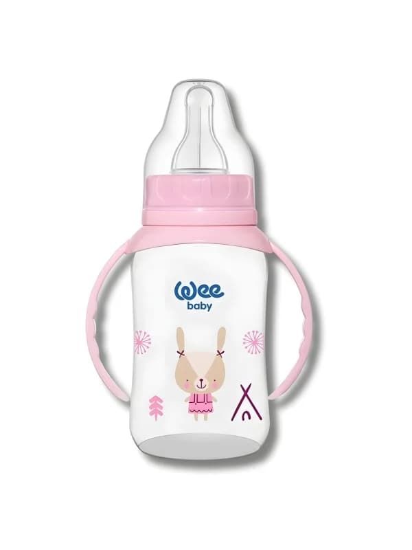 WEE BABY BIBERON PP AVRC ANSES 150ML 6-18 MOIS ROSE