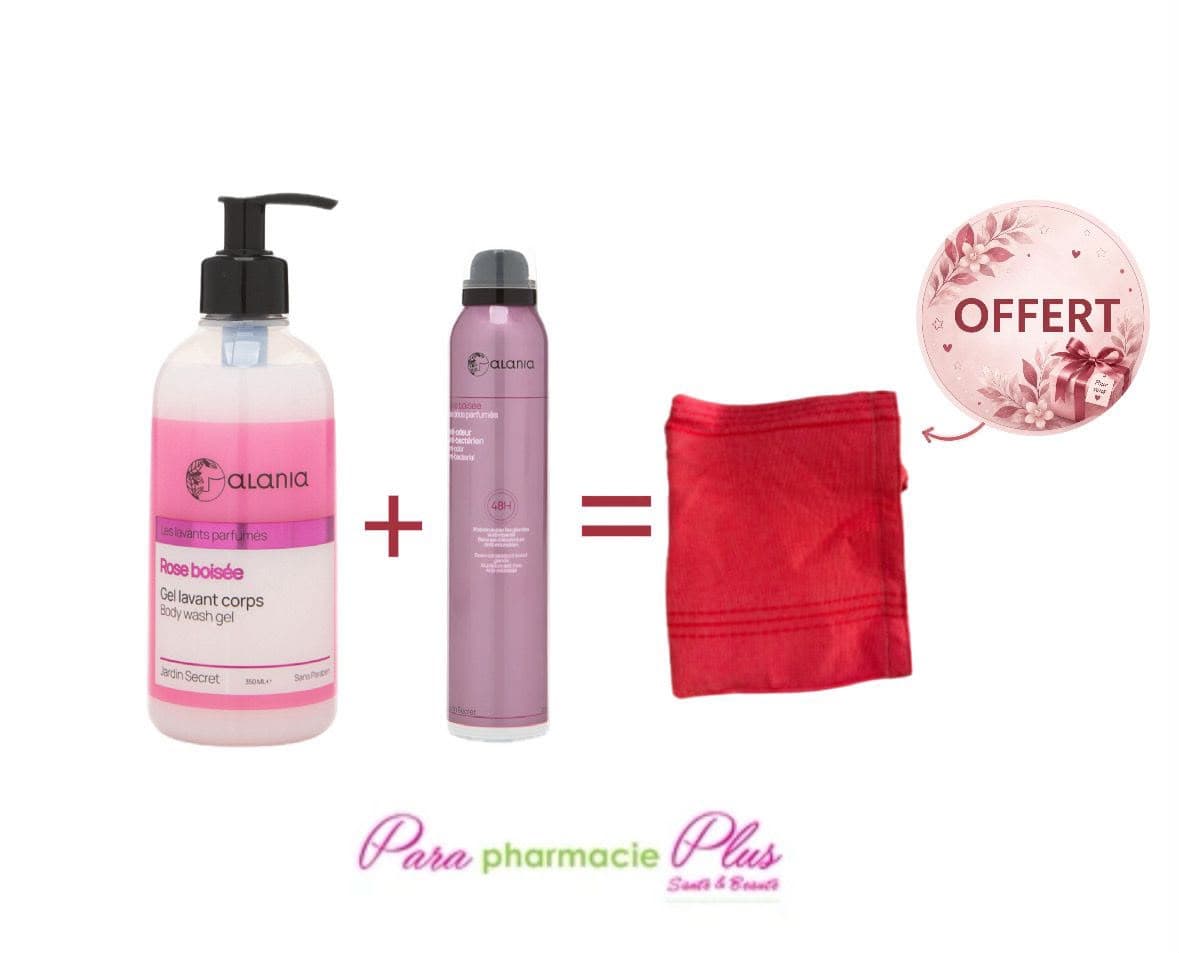 ALANIA PACK ROSE BOISÉE : GEL LAVANT CORPS 350 ML + DÉODORANT PARFUMÉ SPRAY 200 ML / ALANIA