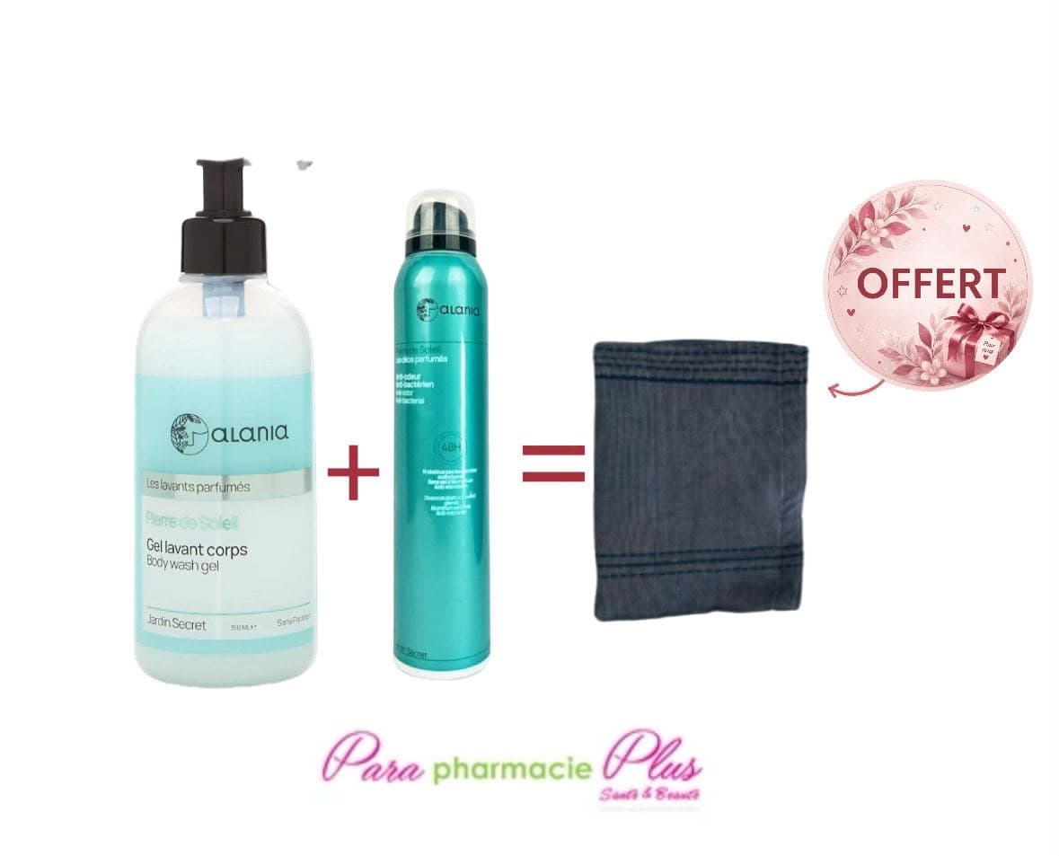 ALANIA PACK PIERRE DE SOLEIL : GEL LAVANT CORPS 350 ML + DÉODORANT PARFUMÉ SPRAY 200 ML